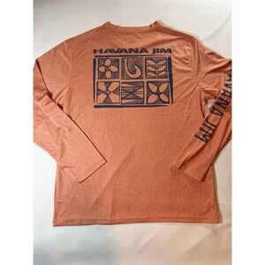 Havana Jim Men's Coral Performance Long Sleeve Shirt Fishing UPF Tech NWT